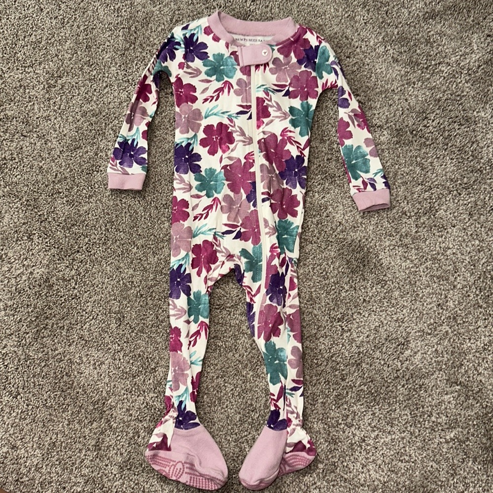 3 pack Burt’s Bees footie pjs
